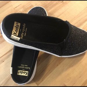 Kate Spade keds black glitter